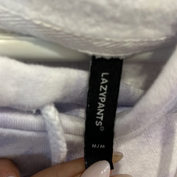 Lazypants sweatshirt in a purple tie dye pattern - Picture 2 of 3